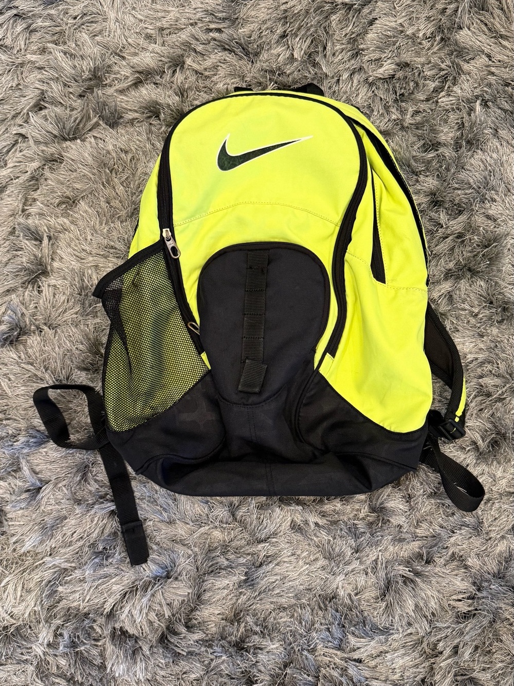Nike Neon Yellow and Black Sports Backpack
